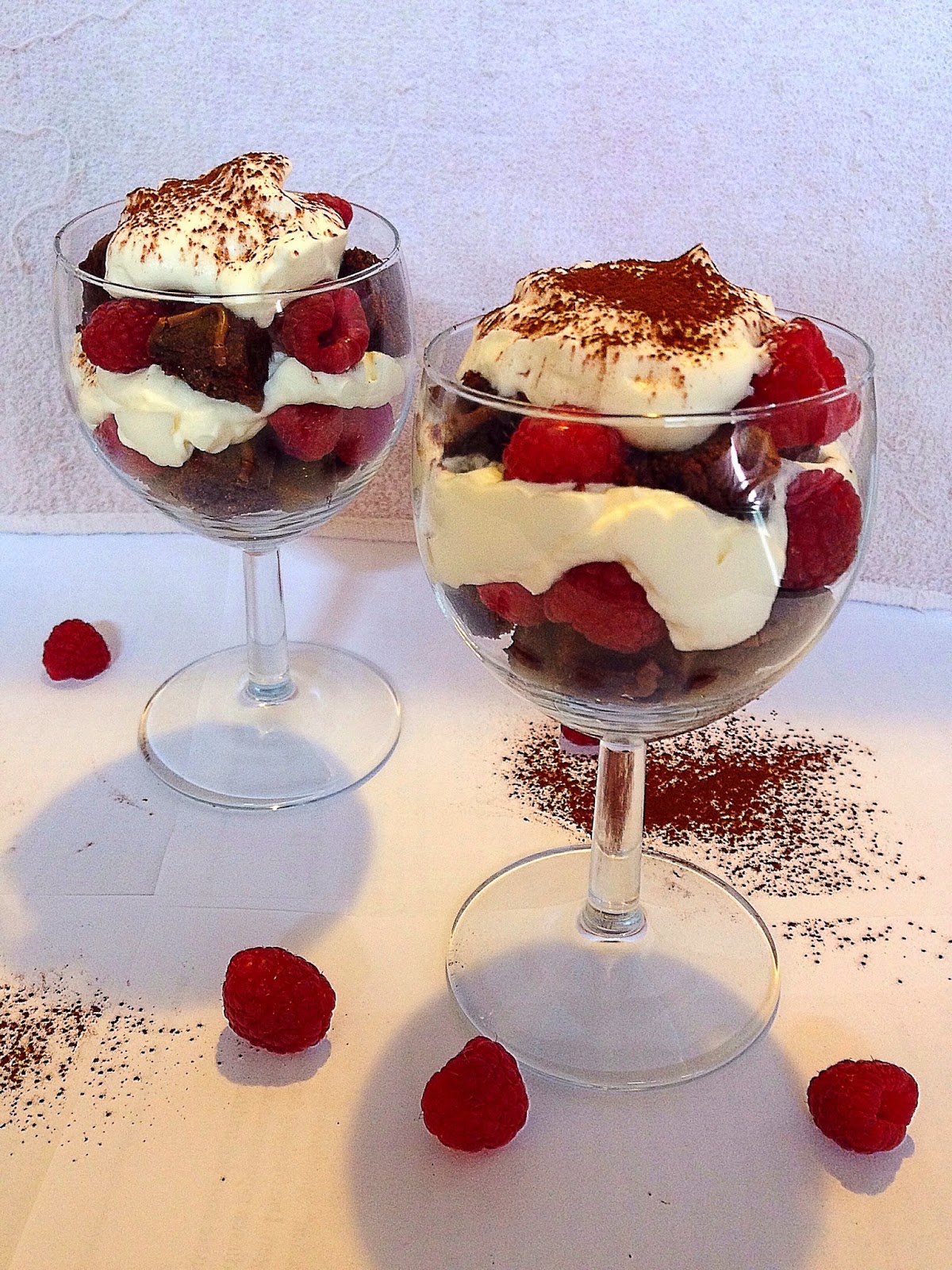 Baking is Love individual brownie trifles.