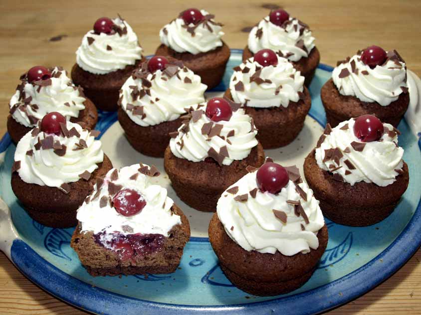 Kuchen &amp; Torten Rezepte: Schwarzwälder Kirsch-Muffins