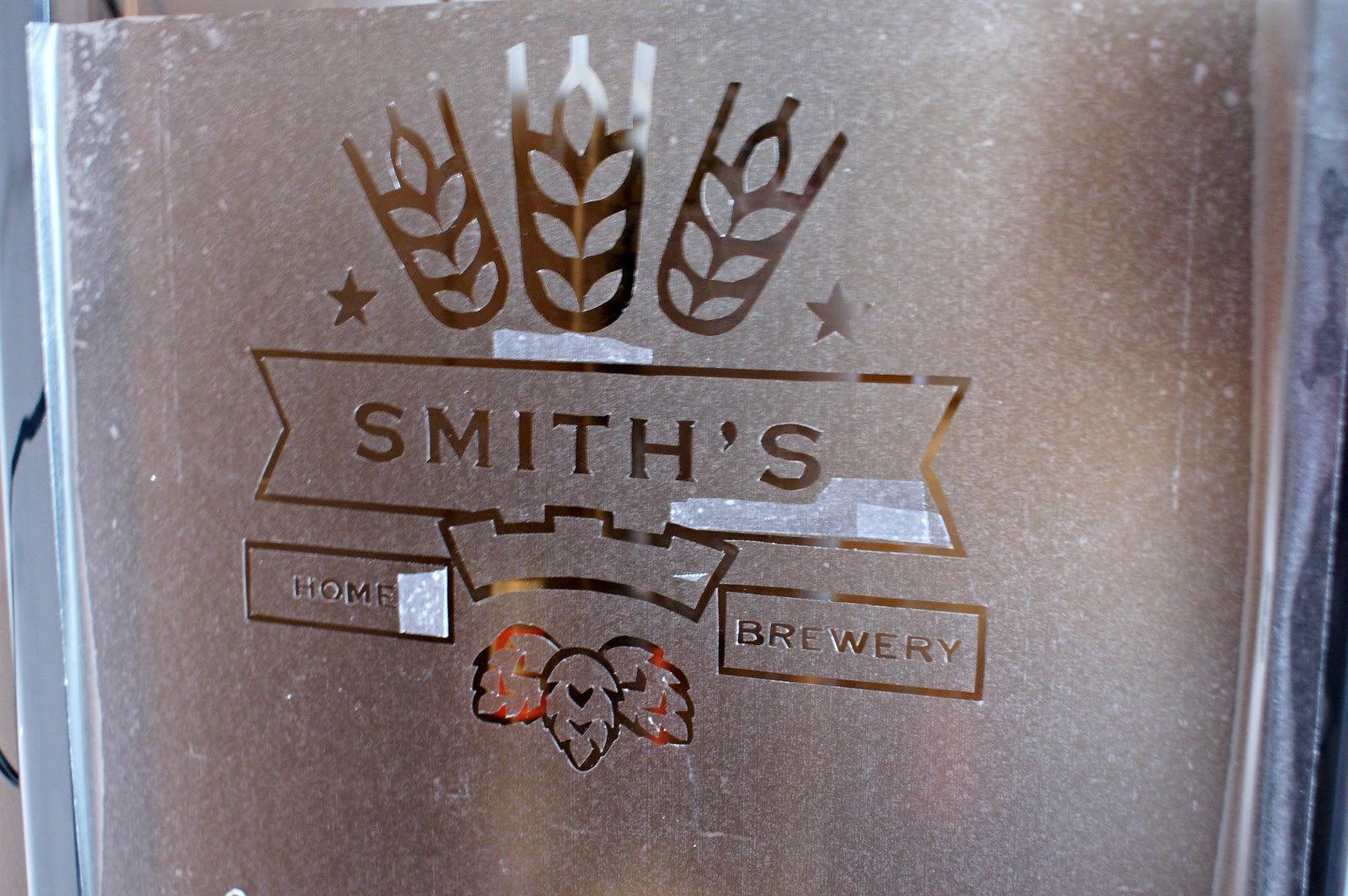 Junky Joy Etched Glass Beer Logo