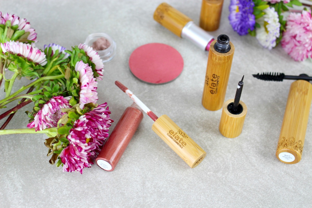 Green Beauty from Elate Clean Cosmetics This is a collective shot of the Elate Clean Cosmetics products, which are cruelty-free and vegan.