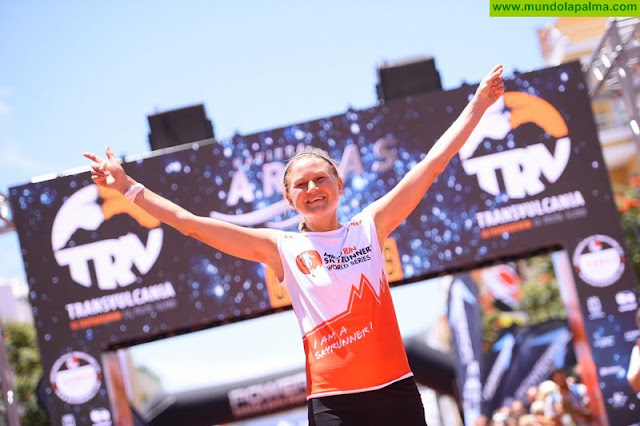 Ida Nilsson hace triplete en la Ultramaratón Transvulcania Naviera Armas y Pere Aurel logra su primer triunfo en La Palma
