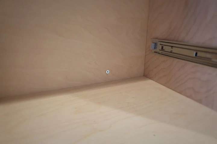 screwing cabinet box to wall