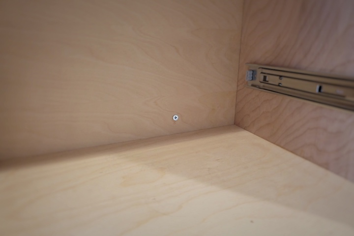 screwing cabinet box to wall