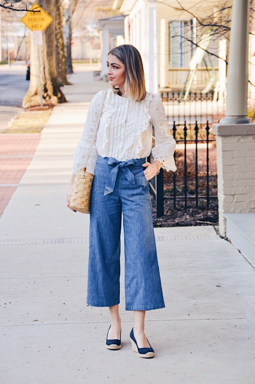 Chambray Culottes. - Simply Lauren Gray
