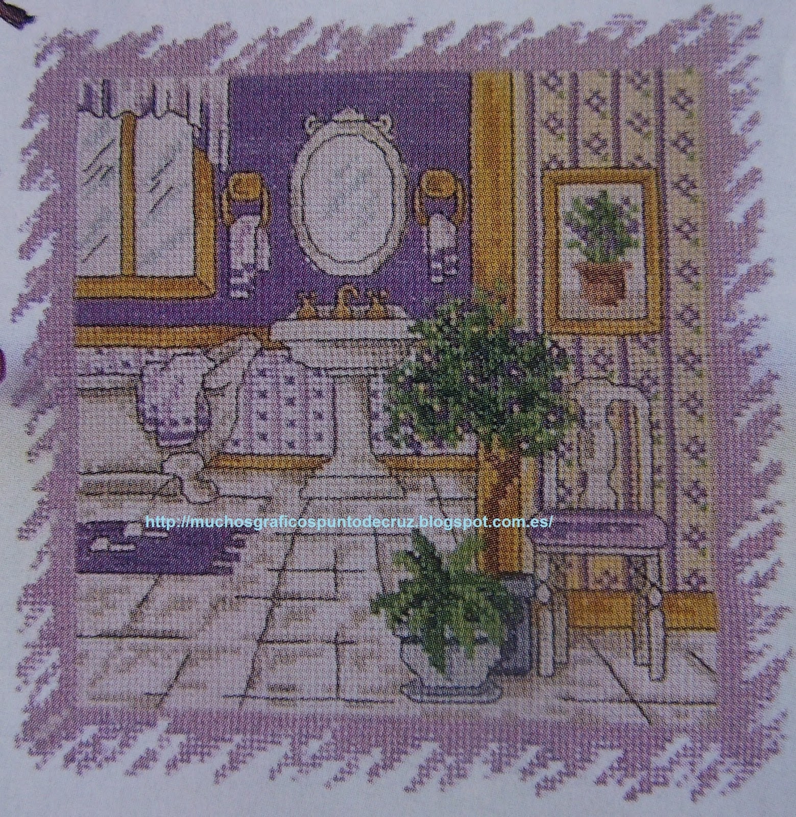 GRAFICOS PUNTO DE CRUZ GRATIS : BAÑOS(20)