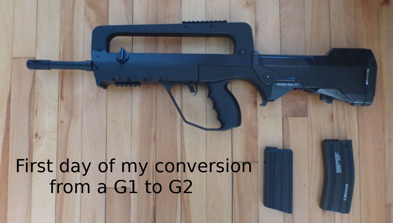 Taktik Airsoft Famas G1 convertion to Famas G2 STANAG