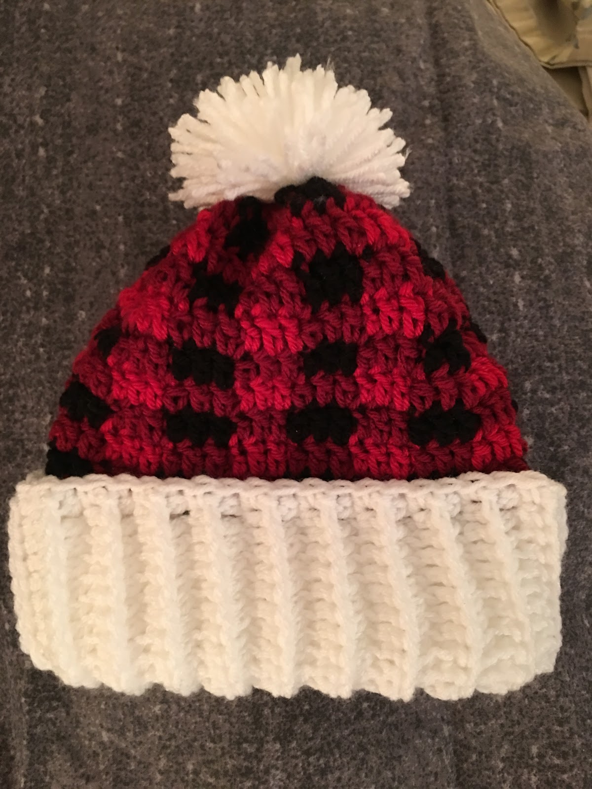 The Perfect Stitch... Easy Buffalo Plaid Hat...