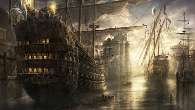 Medieval Ships HD Wallpaper