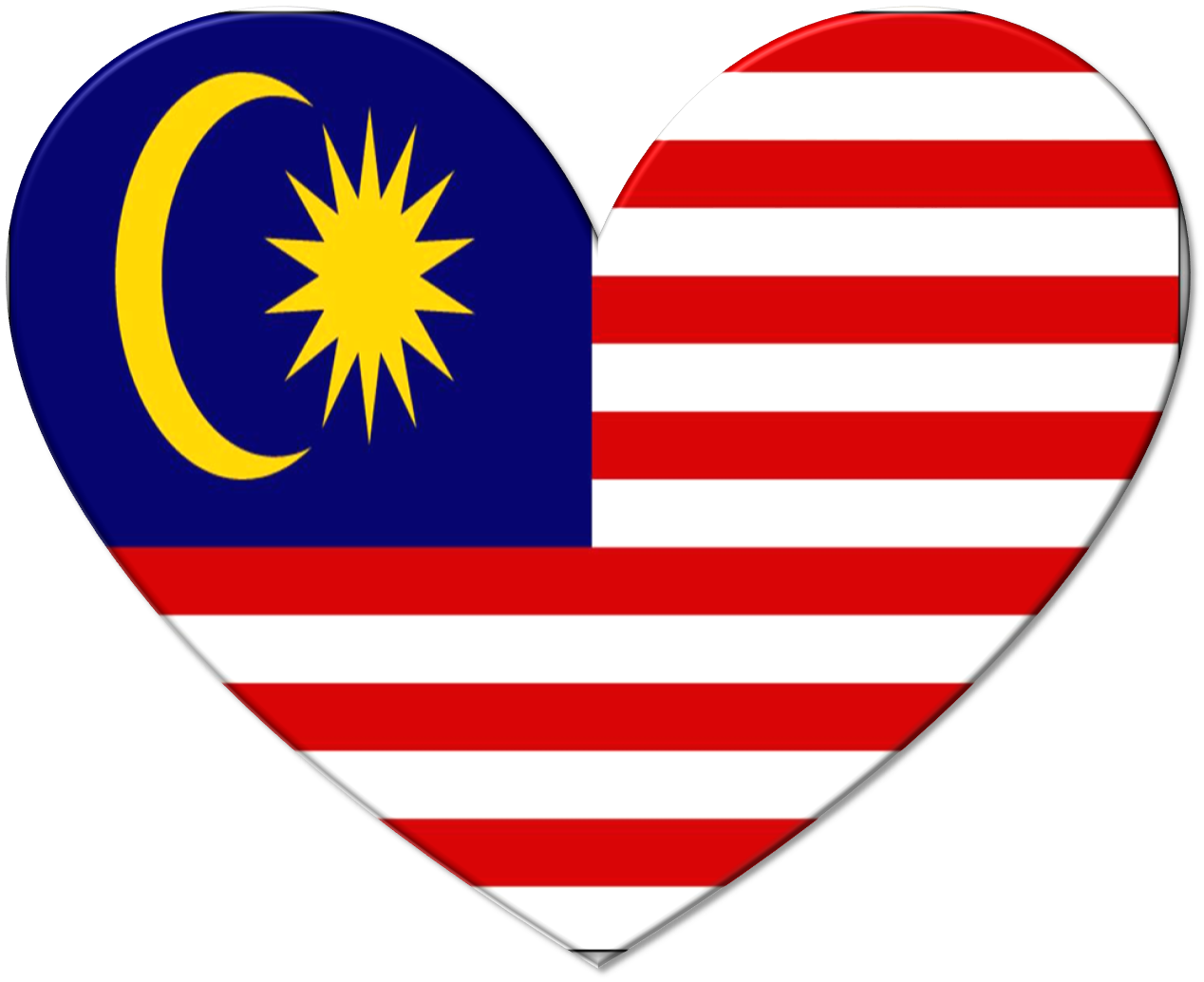 Lukisan Bendera Malaysia Bentuk Love - I Wear The Trousers