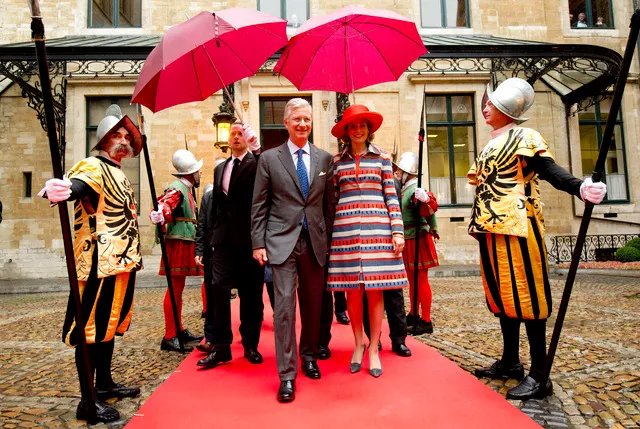 Queen Mathilde of Belgium visited the adapted work company Le Perron in Liege