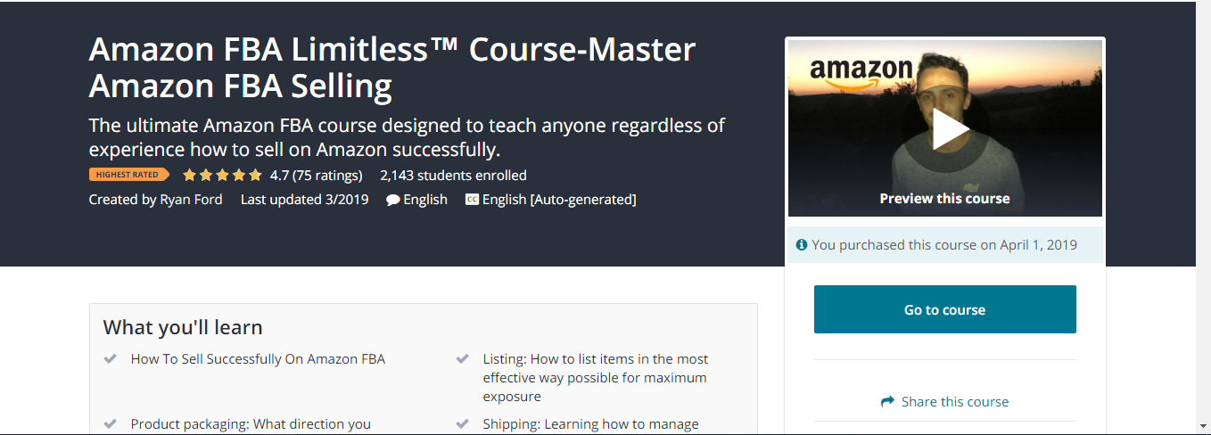 Free Amazon FBA Limitless Course Master Amazon FBA Selling 