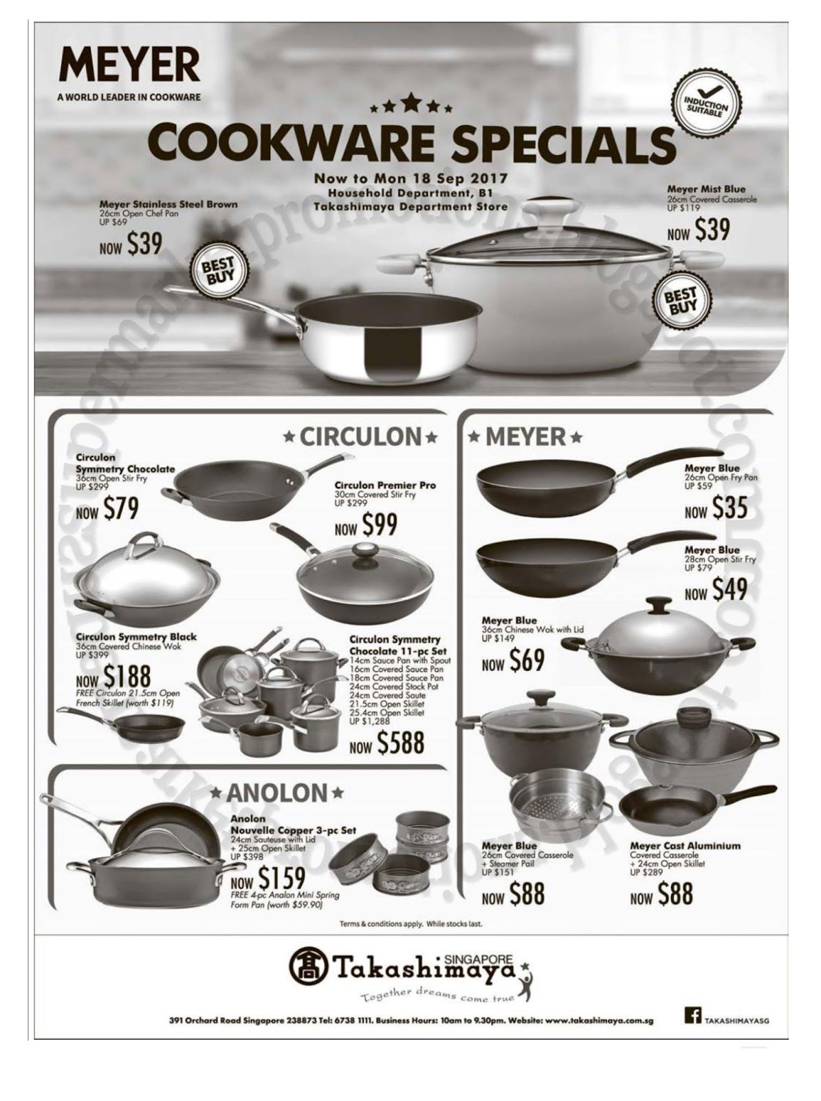 Takashimaya Meyer Cookware Sale 08 18 September 2017 Supermarket