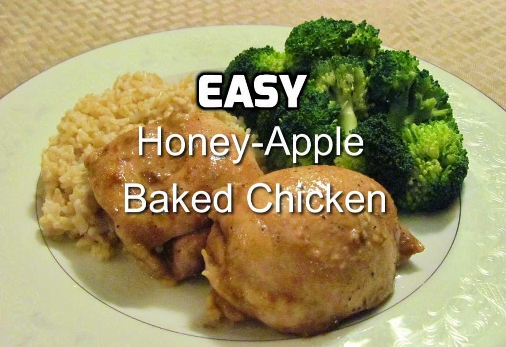 Kitschy Homeschool Easy HoneyApple Baked Chicken