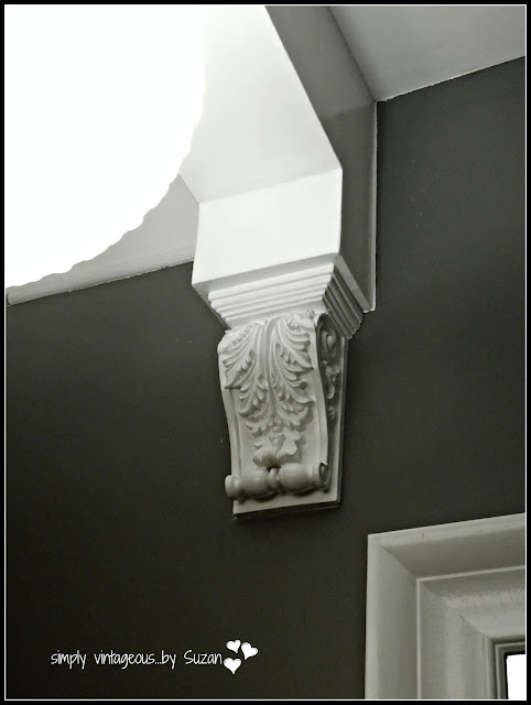 Painted white corbel
