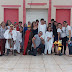 Alunos da Escola Francisco de Paula Pessoa Filho da comunidade de Cachoeira em Caraúbas, encena via sacra durante a Semana Santa
