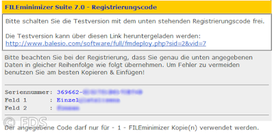 FILEminimizer Suite serial key