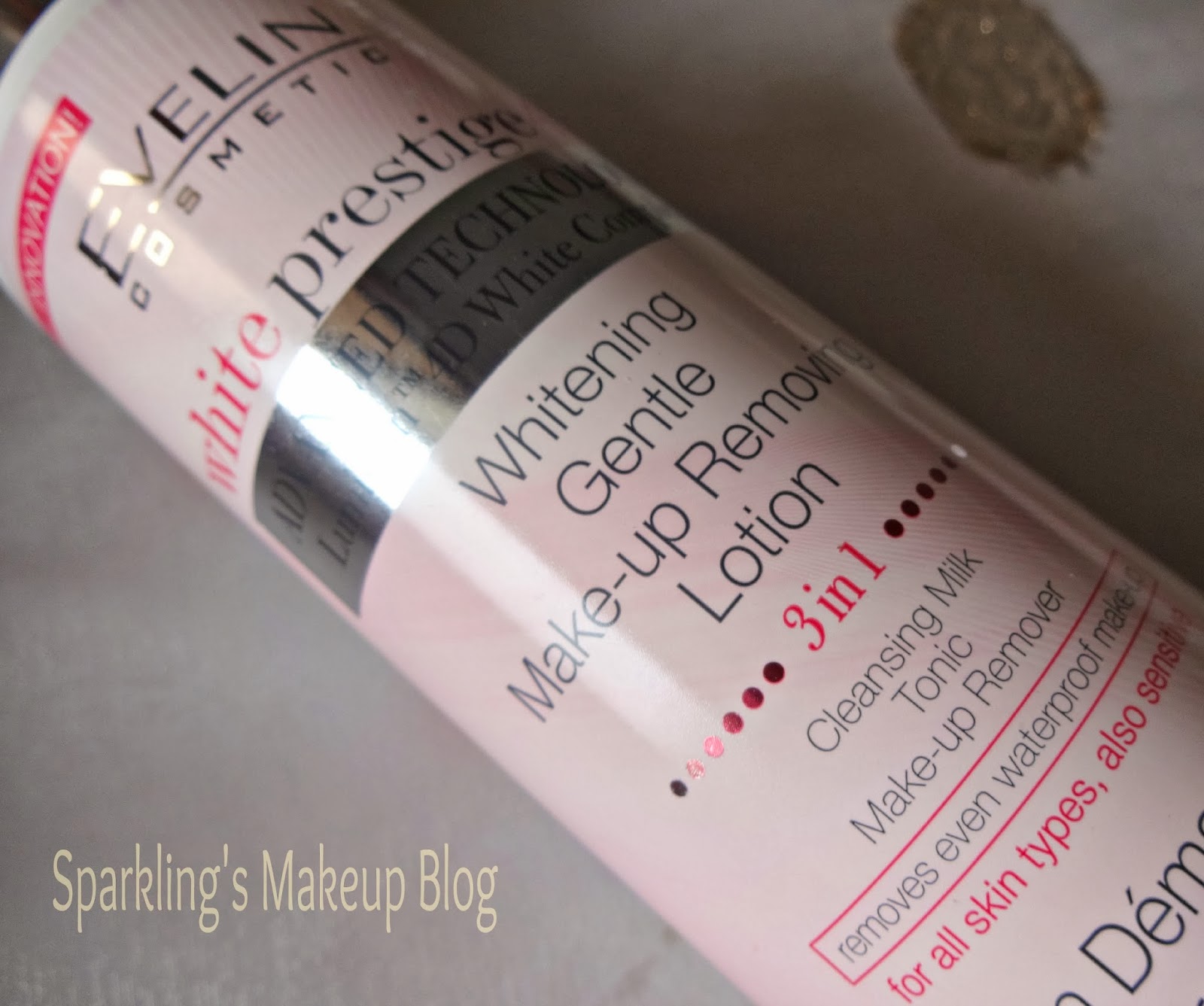 EVELINE Whitening Gentle Makeup Removing Lotion Review Sparkling
