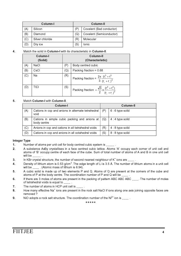 SOLID STATE mcq CHEMISTRY BY MUKESH SHARMA