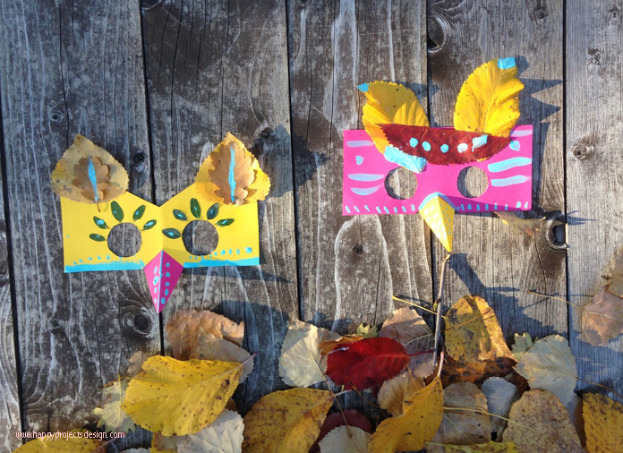 DIY máscara con hojas