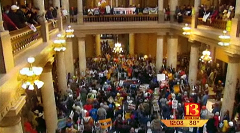 Thousands of Indiana Workers Protest House Democrats Leave #inunion ...