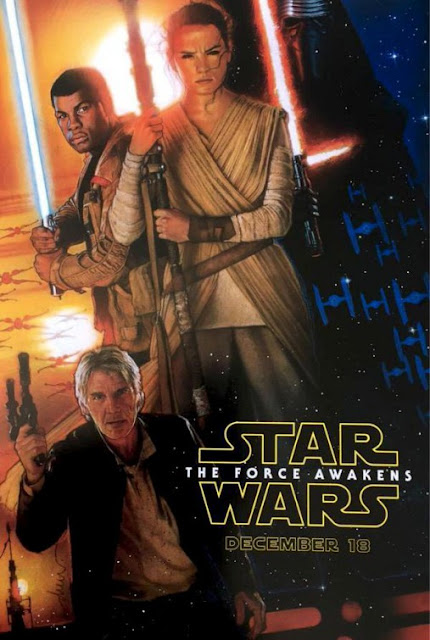 D23 Expo Exclusive Star Wars Episode VII The Force Awakens Teaser Movie Poster by Drew Struzan