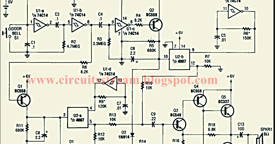 Build a Power Doorbell Wiring diagram Schematic | Wiring circuit