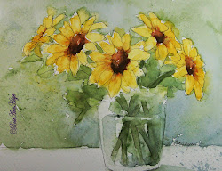 sunflowers watercolor paintings painting flowers hayes glass roseann acuarela sunflower watercolour flower roses floral bouquet visitar pinturas enregistree depuis guardado