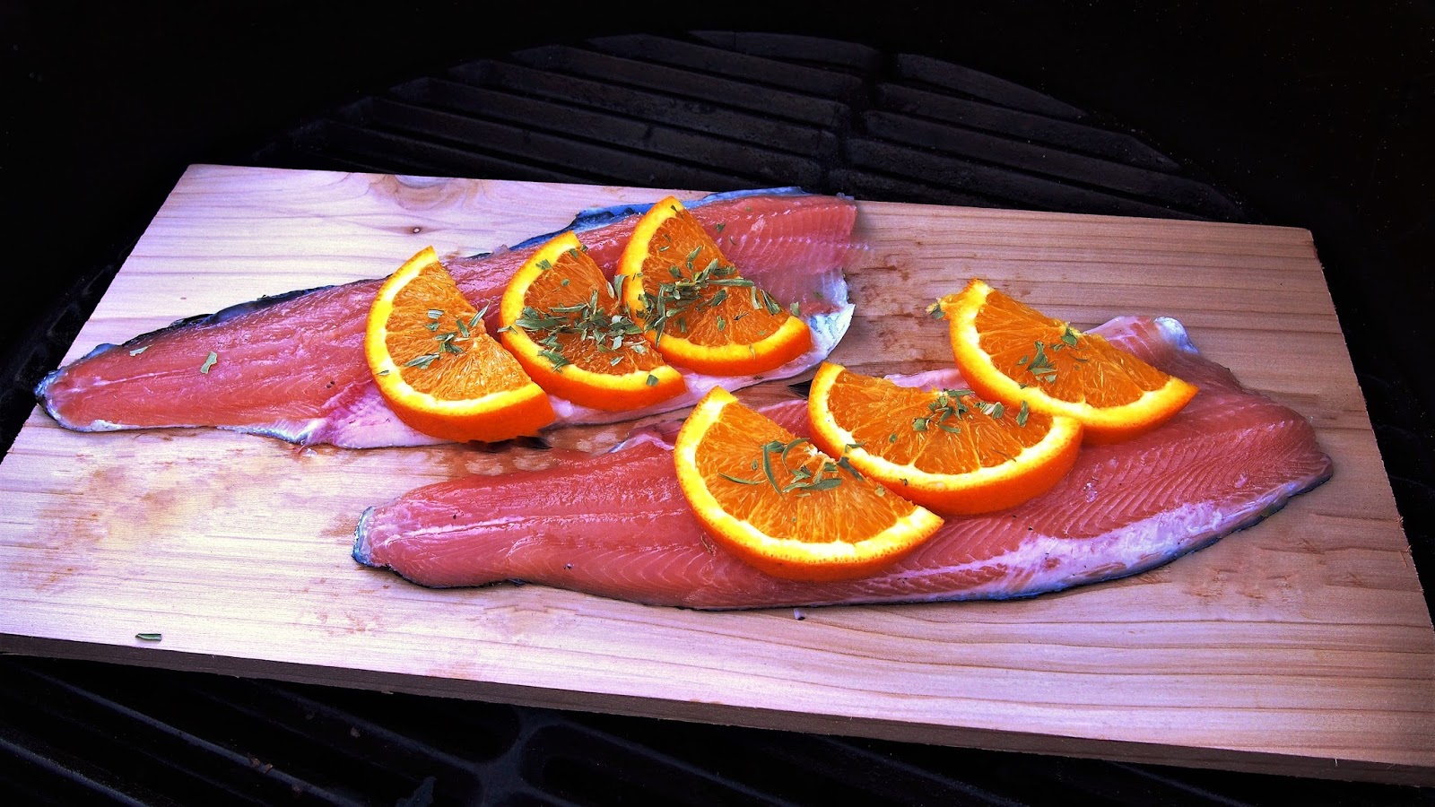 Planked sea trout with an orange and tarragon buerre noisette Kitchen