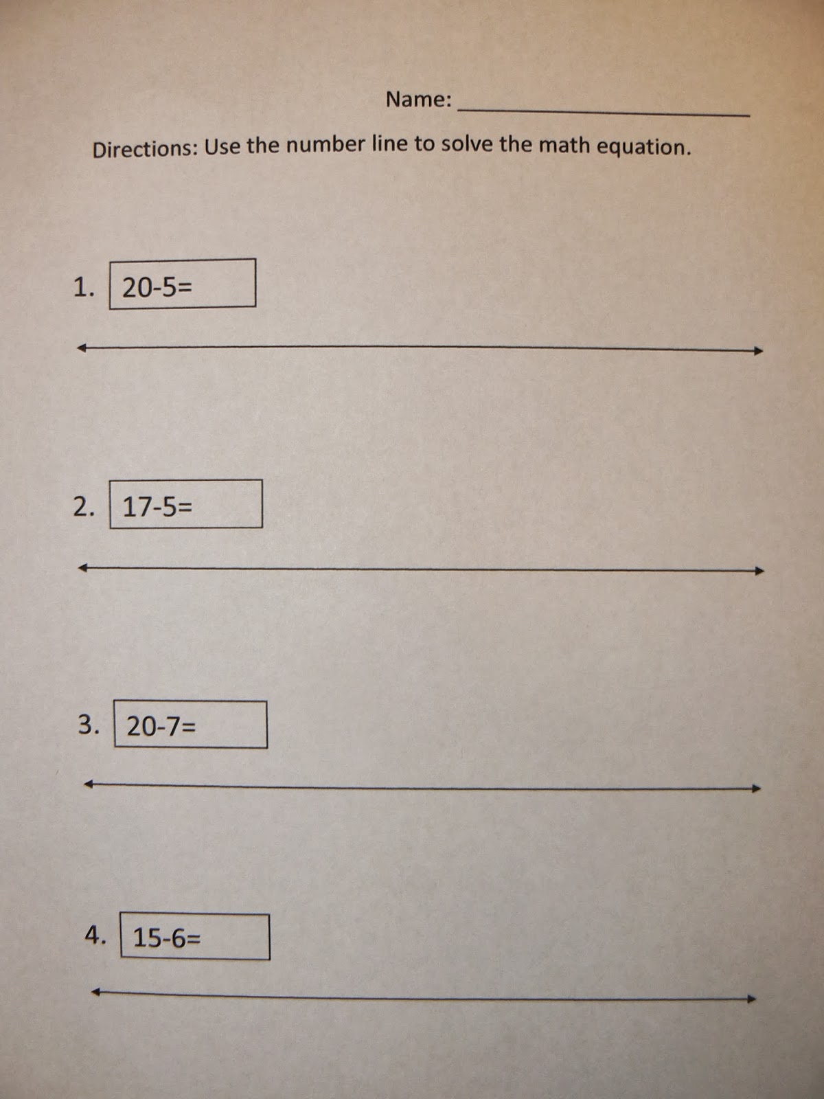 Math Ruled Worksheet For Kindergarten