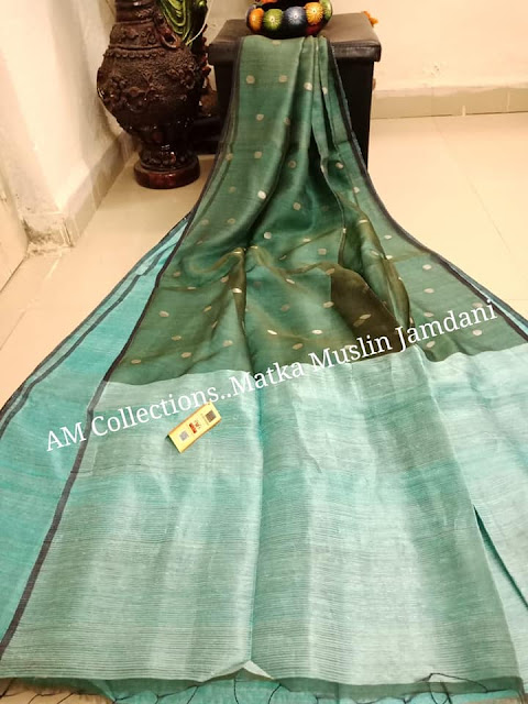 New collection of half matka half muslin sarees