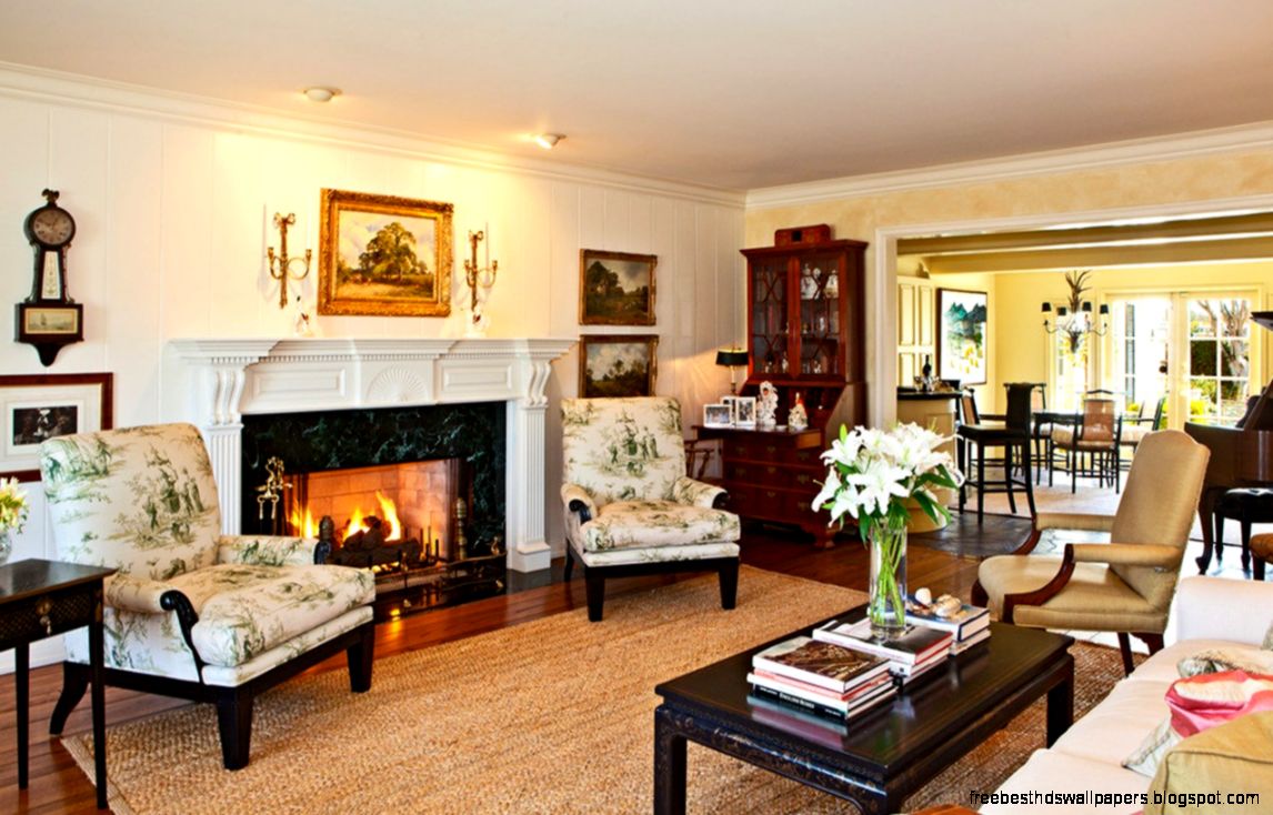 Living Dining Room with Fireplace