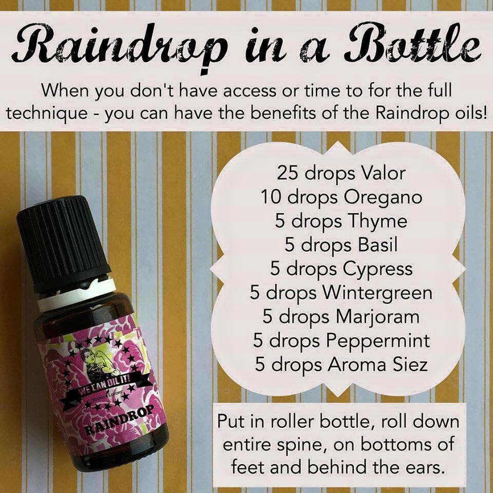 Essential Oil Lifestyle Essential Oil Raindrop In A Bottle Recipe