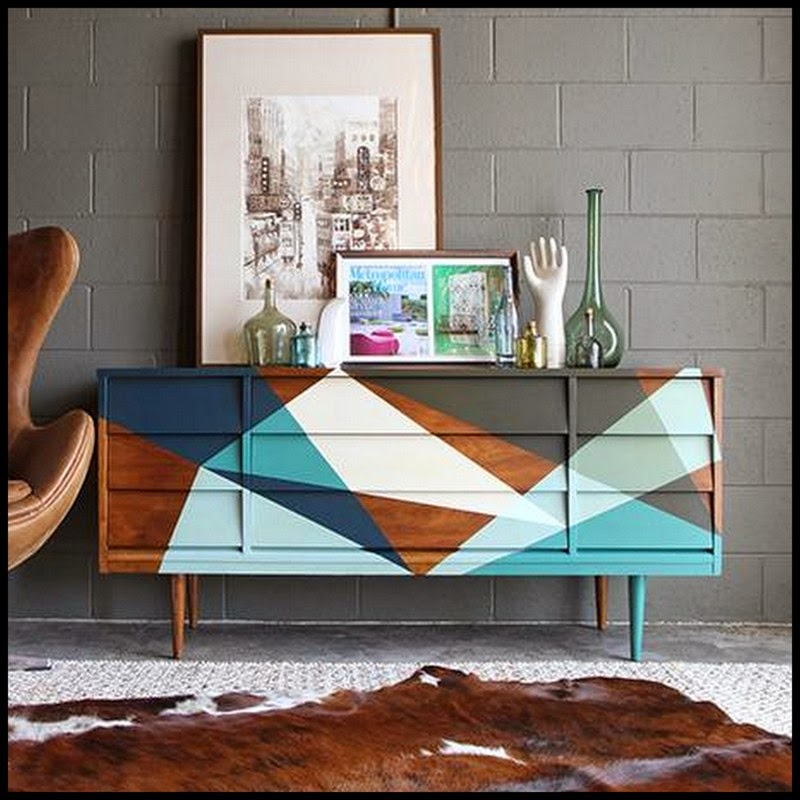 Mid-Century Modern Credenza Makeover.