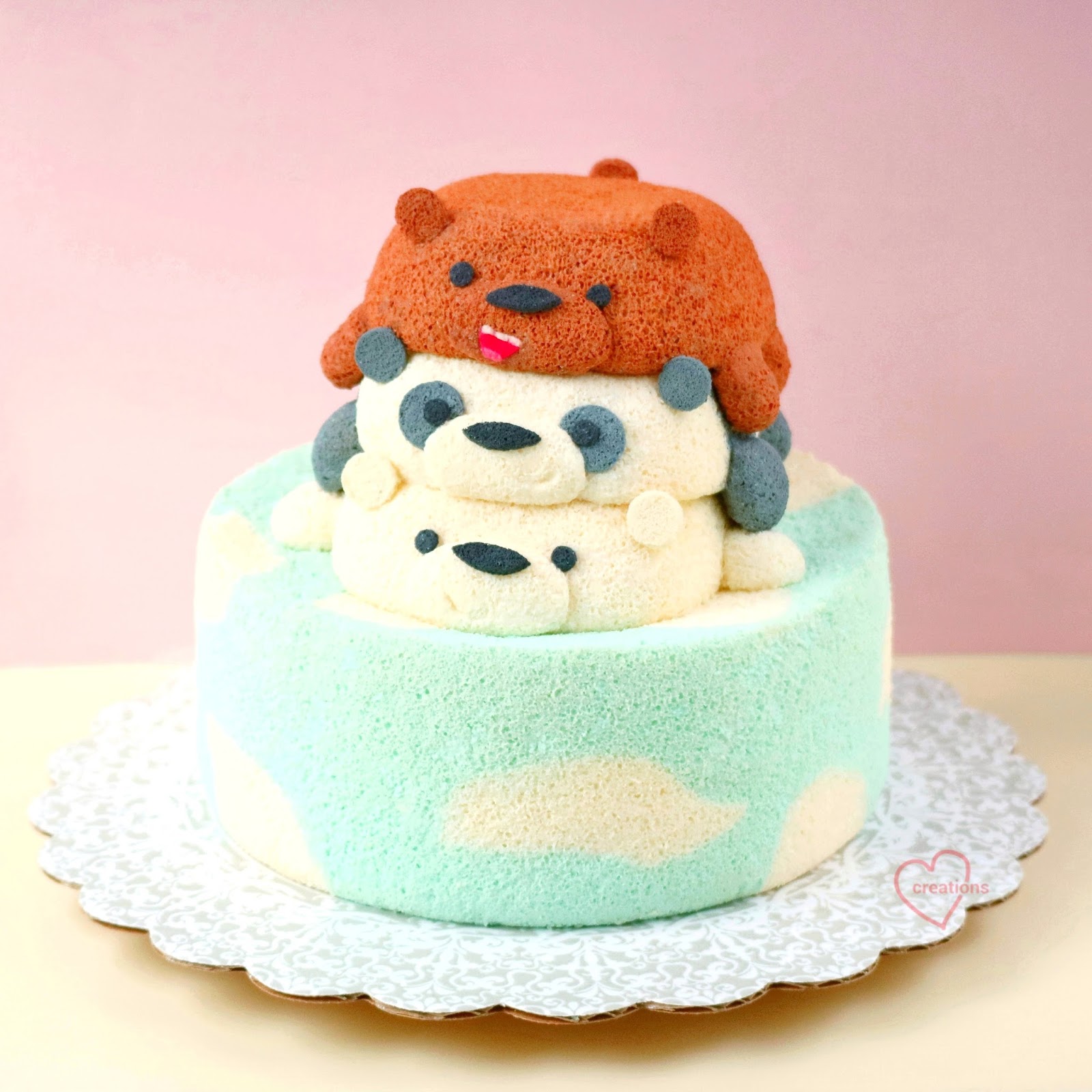 Featured image of post Cake Topper We Bare Bears Cake Design / The bear has been sized to 4 inches and the base is 5 inches.