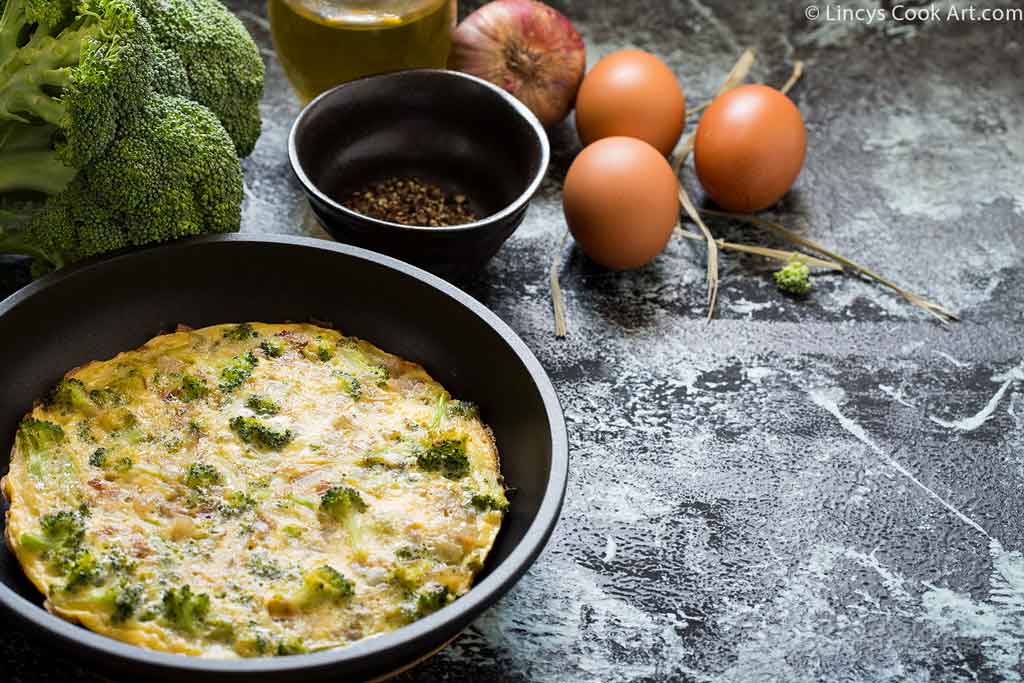 Broccoli Omelette Broccoli Scrambled Eggs Lincy's Cook Art