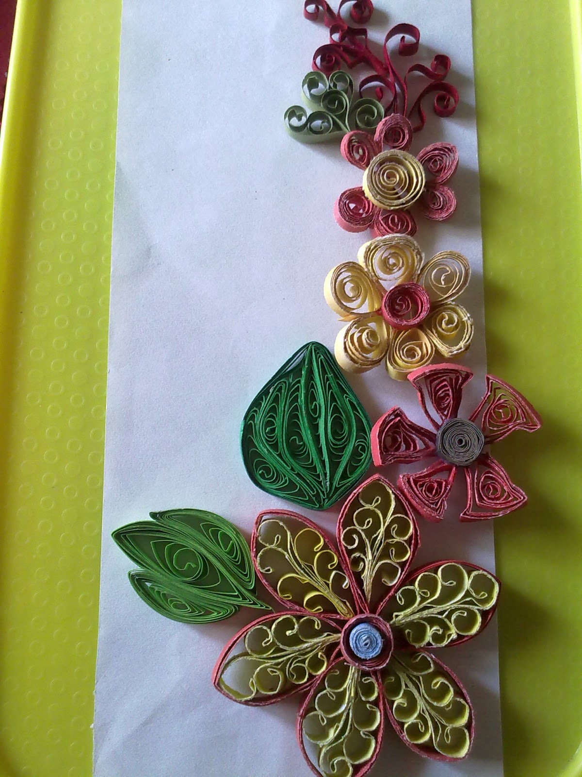 Love for Quilling Quilled Flower arrangements on envelope