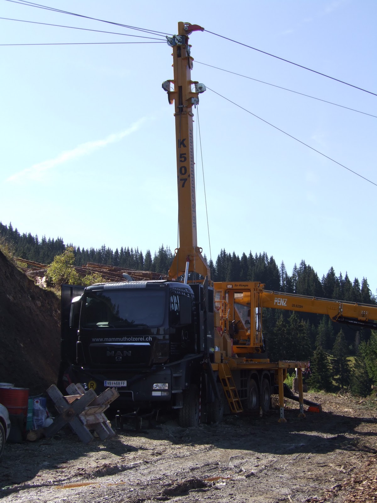 AMOMA de HauteSavoie Le câblemât un moyen de débardage de bois qui