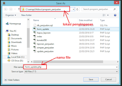 Pemrograman Web Php - Aktivitas Penjualan Sederhana Part4 (Membuat Form Update)  