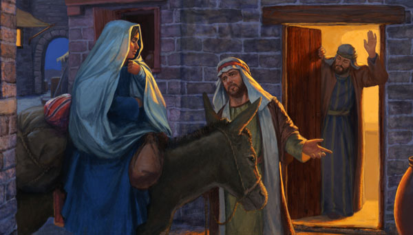 Joseph And Mary In The Stable