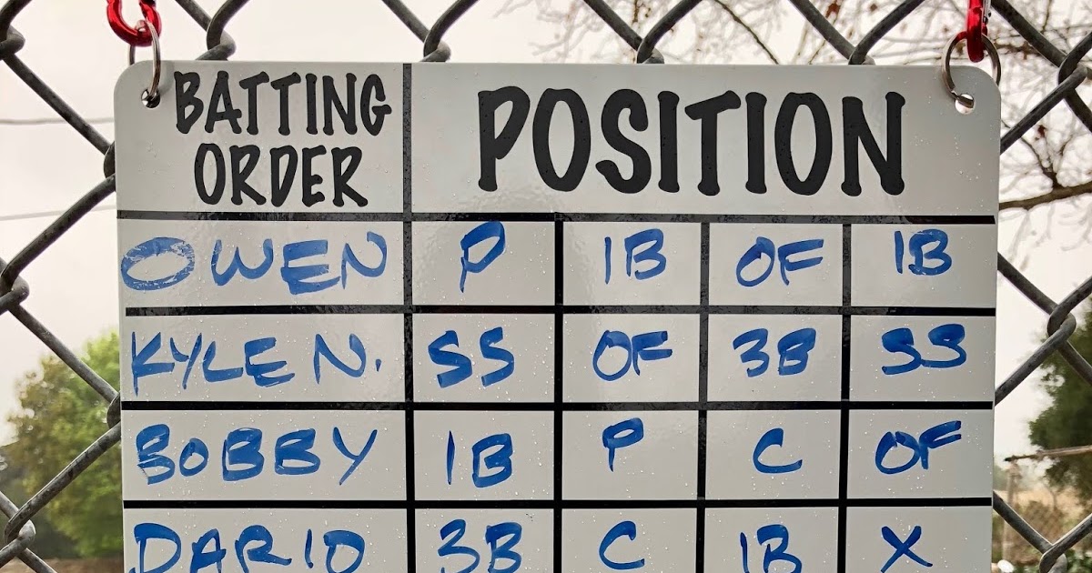 DIY DryErase Baseball Lineup Board {Love} LYTTLE