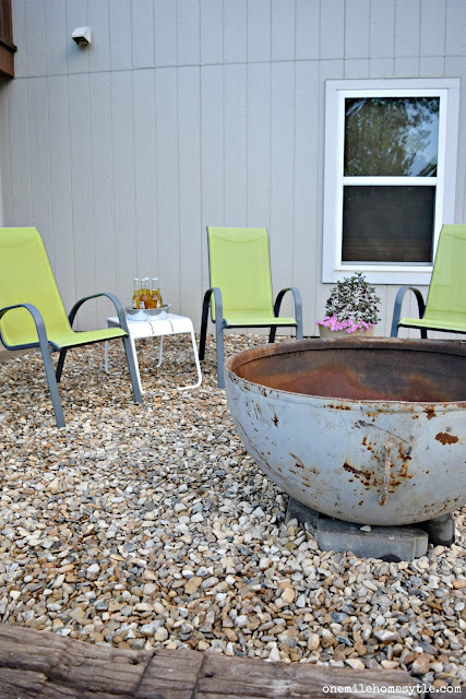 Turn A Boring Backyard into a Fantastic DIY Outdoor Entertaining Space With a Fire Pit - One Mile Home Style