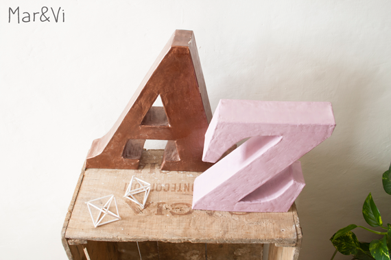 manualidad con cartón super fácil : letras decorativas 