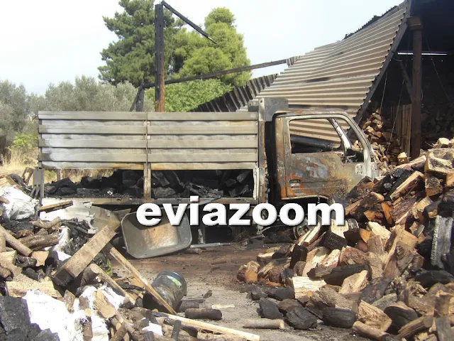 Πανικός στο Μύτικα: Τυλίχτηκε στις φλόγες η επιχείρηση ξυλείας του Κώστα Μπαρούτα - «Είδαμε τον εμπρηστή στις κάμερες, μας κατέστρεψαν» ξεσπά στο EviaZoom o πατέρας του επιχειρηματία! (ΦΩΤΟ & ΒΙΝΤΕΟ)
