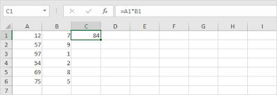 relative reference multiply value two column