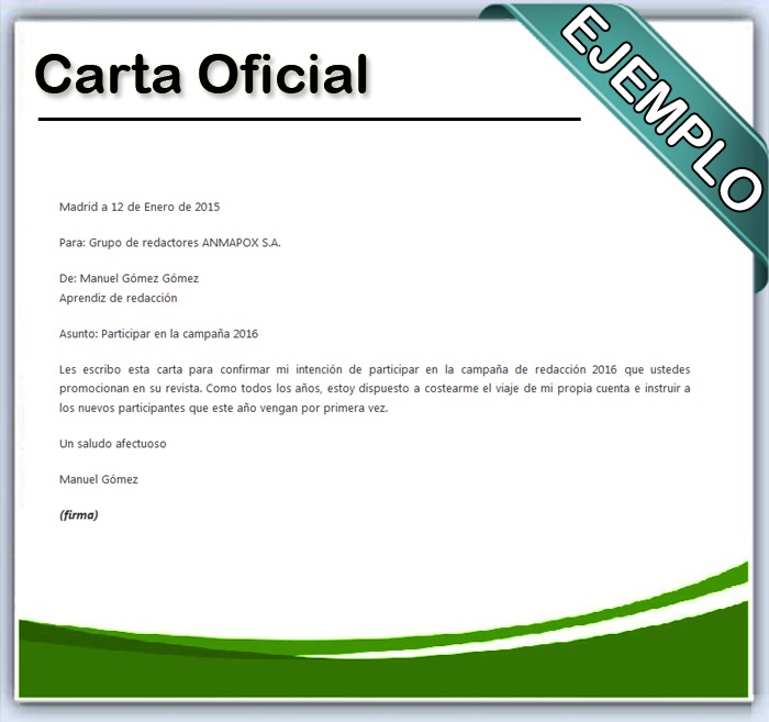 cartas formales