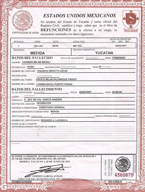 Acta De Defuncion En Blanco Imagui