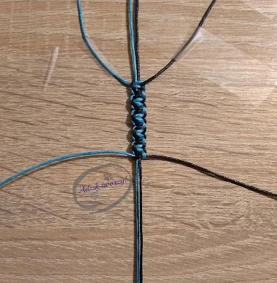 Adzik tworzy - DIY bransoletka ze sznurków splot dwukolorowy