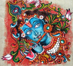 mural painting kerala simple canvas fabric venugopal vilasini anjali