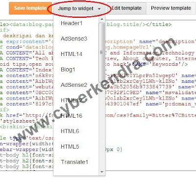 New Look of Blogger Template Editor - Cyber Kendra