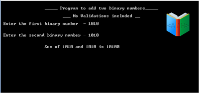 Assignment Hub: Program to add Binary numbers in C